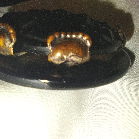 BAKELITE BLACK LARGE BUTTON VINTAGE - Picture 3 of 4